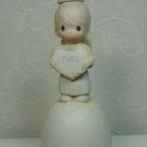 Vintage Precious Moments porcelain bell-"God Sent His Love"--1985